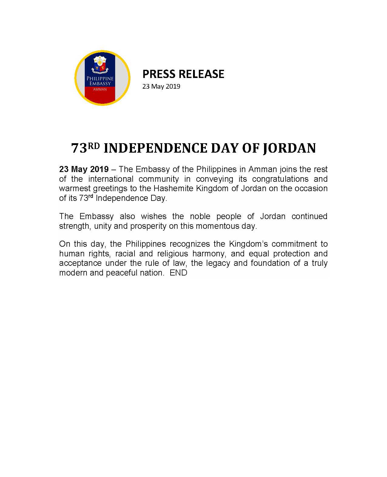 PR 73RD INDEPENDENCE DAY OF JORDAN 2019.jpg