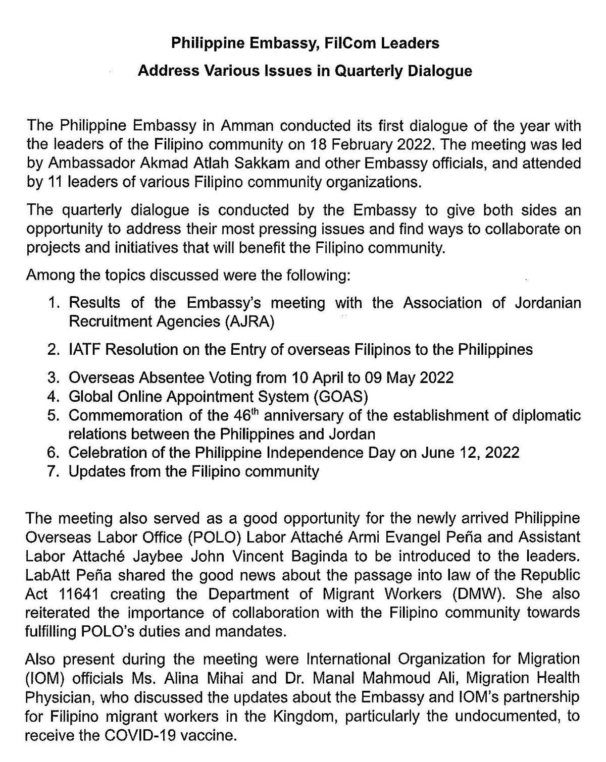 Philippine Embassy, FilCom Leaders Address Various Issues in Quarterly Dialogue_Page_1.jpg