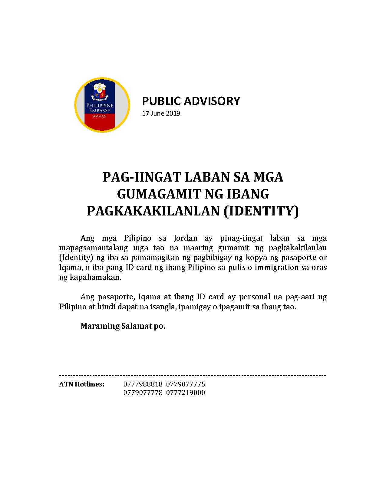 Public Advisory Use of Fake Identity.jpg